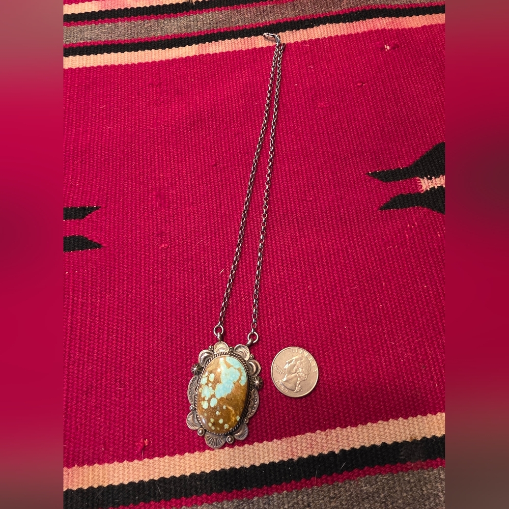 Gilbert Tom (Navajo) Pendant Necklace, Turquoise